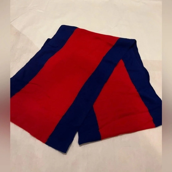 Unbranded Bright Colorful Red Blue Womens Scarf No Tags New - Picture 1 of 4